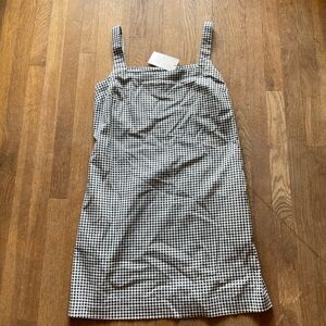 a new day Black & White Gingham Strap Midi Dress